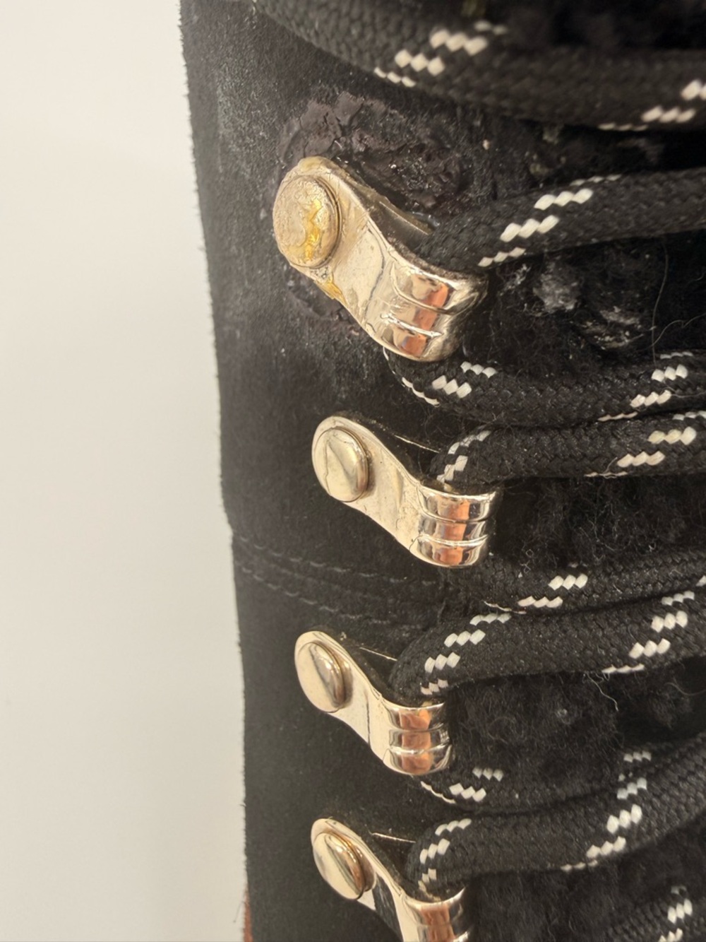 Kate Spade Willow Wedge Lace Up Knit Collar Suede Platform Booties SZ 7.5B - Picture 14 of 16